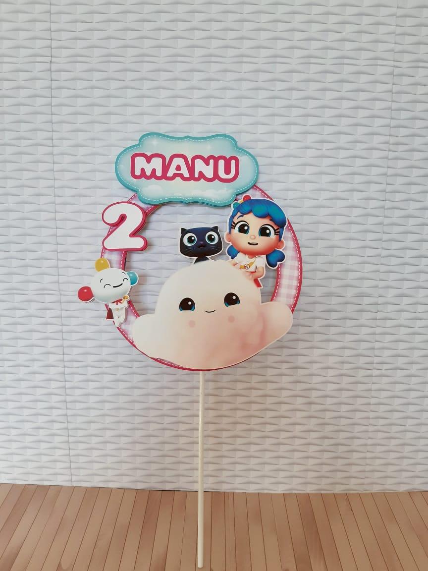 Topo de bolo Vera e o Reino do Arco Íris