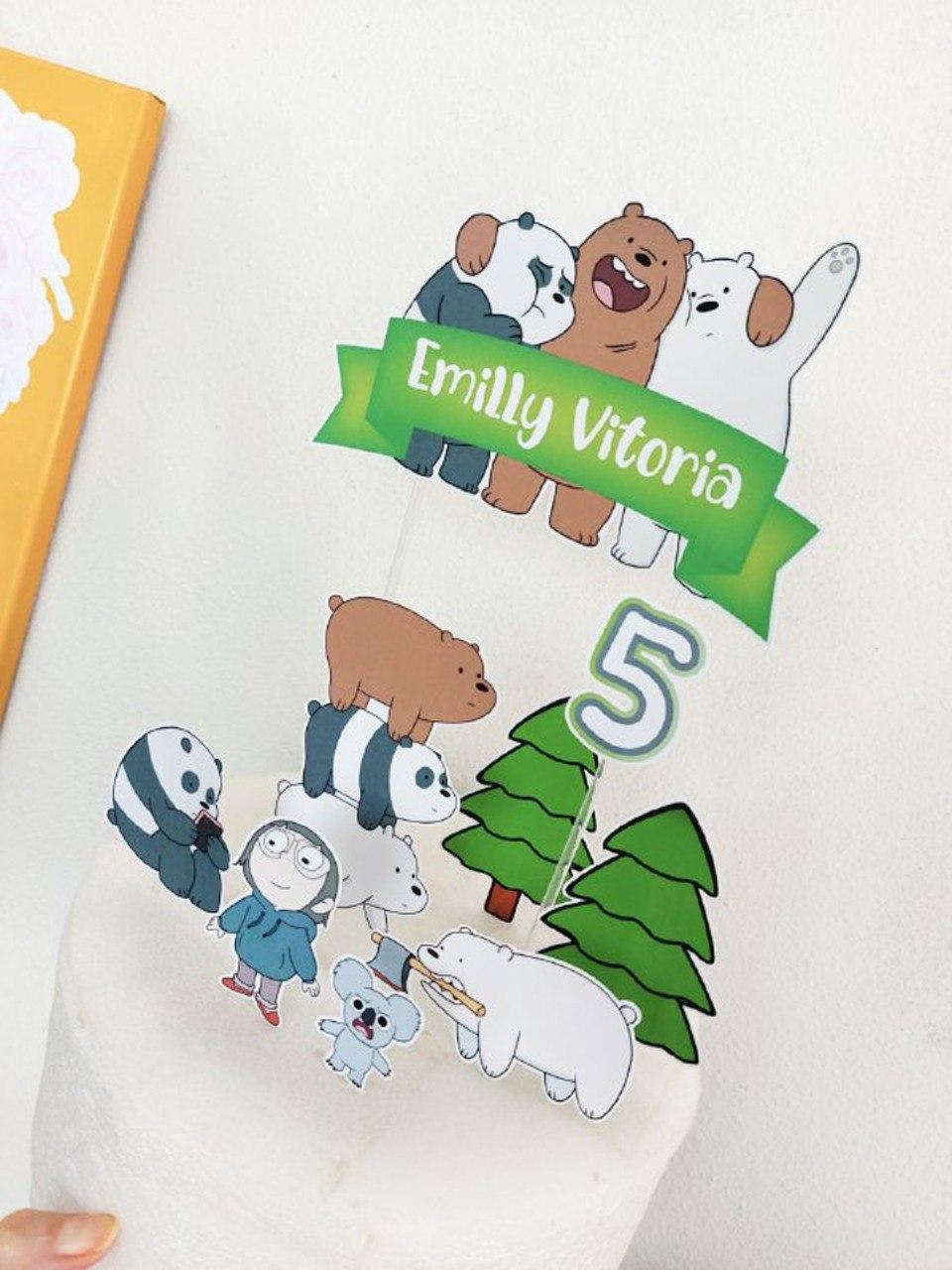 Topo de bolo Urso sem Curso