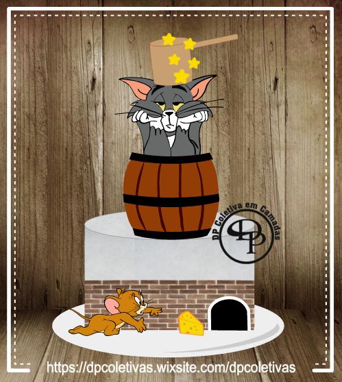 Topo de Bolo Tom e Jerry