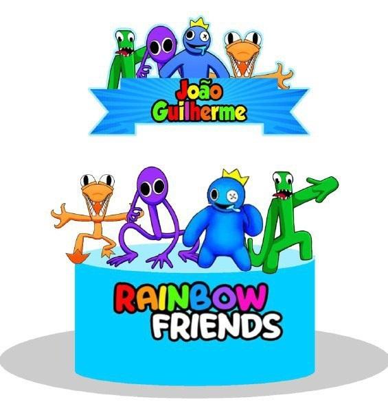 Topo de Bolo Rainbow Friends