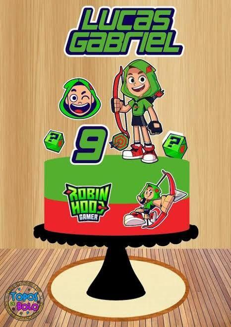 Topo de Bolo Arqueira Robin