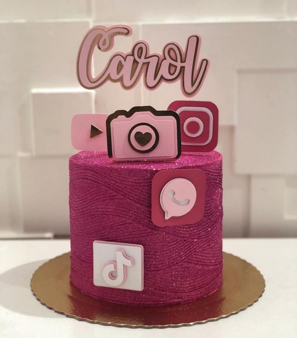 Topo de bolo Instagram