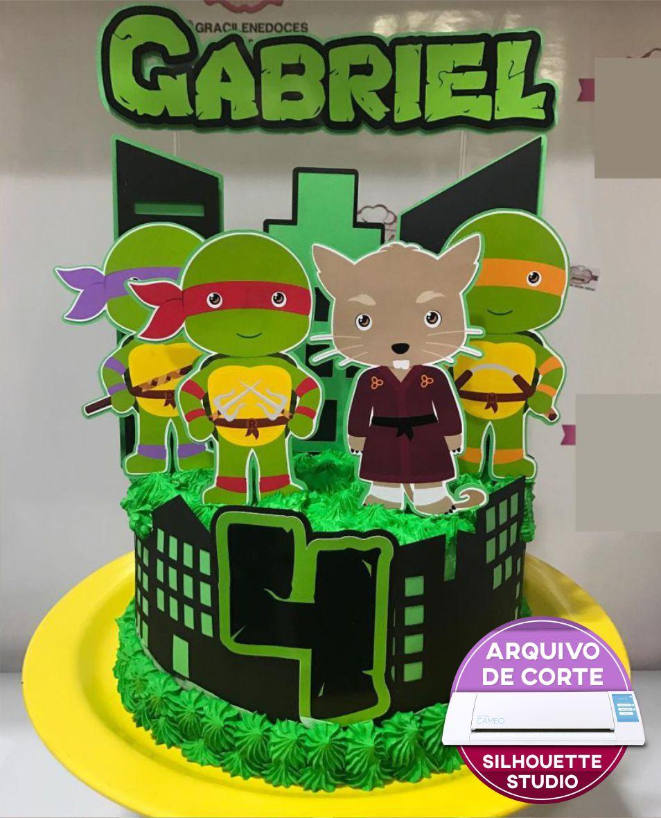 Topo de Bolo Tartaruga Ninja