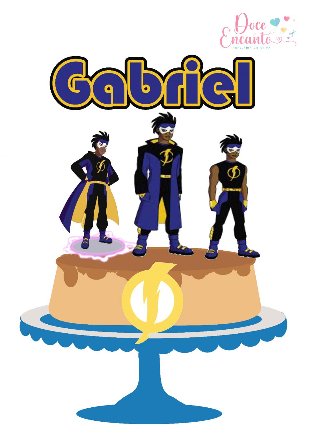 Topo de Bolo Super Choque