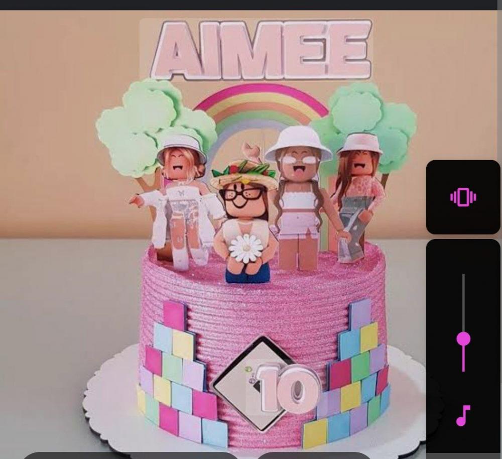 Topo de bolo Roblox