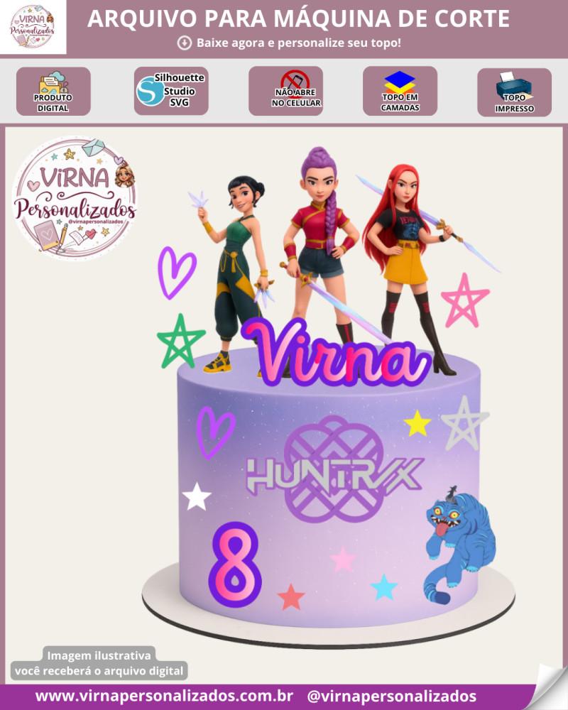 Arquivo de corte topo de bolo Kpop Demon Hunters