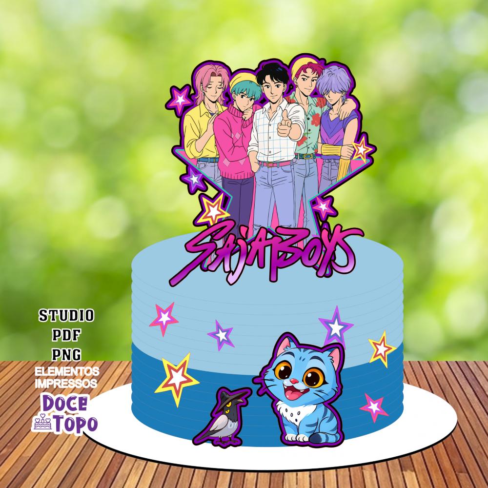 Arquivo de corte topo de bolo Kpop Demon Hunters