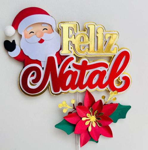 Arquivo de corte topo de bolo Natal