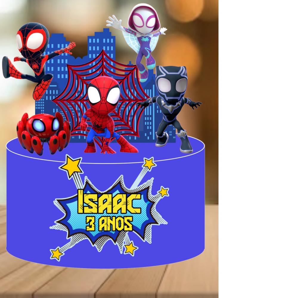 Topo de bolo Spidey