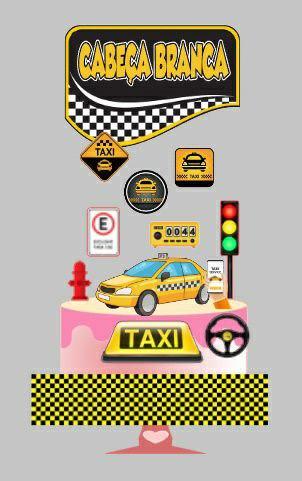 topo de bolo Taxi