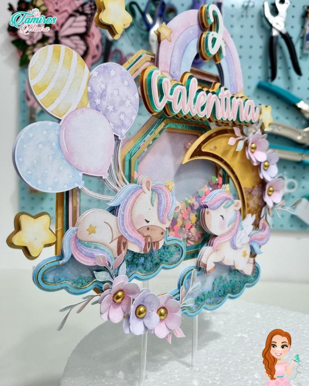 Topo de Bolo Unicórnio