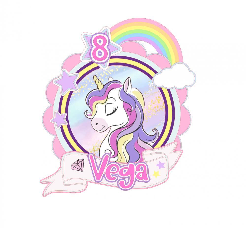 Topo de Bolo Unicórnio