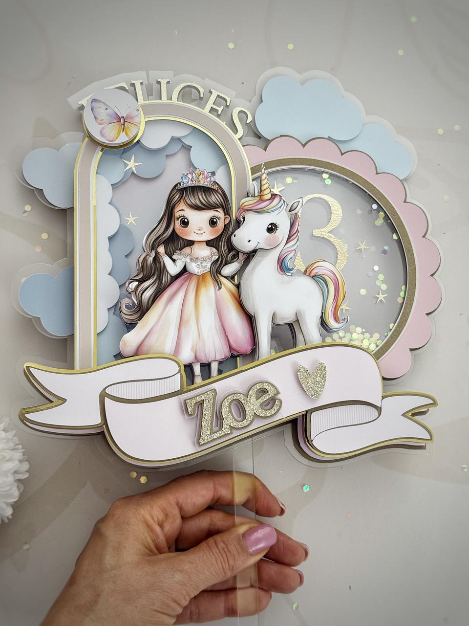 Topo de Bolo Unicórnio