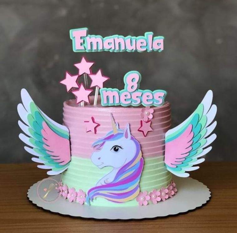 Topo de Bolo Unicórnio