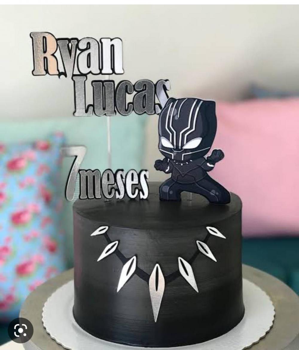 topo de bolo Pantera Negra