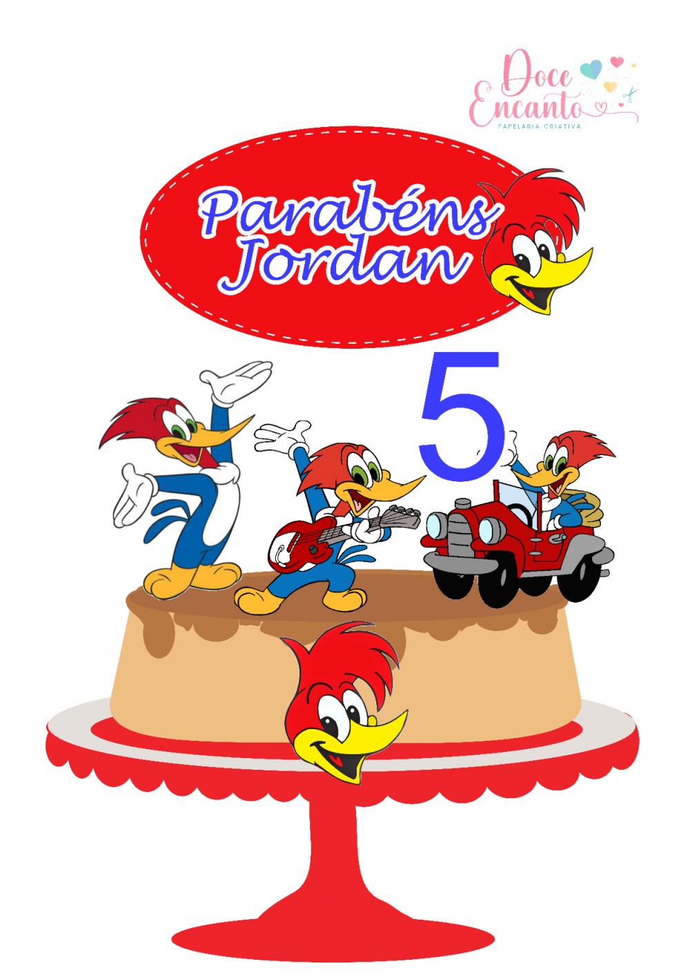 Topo de Bolo Pica Pau