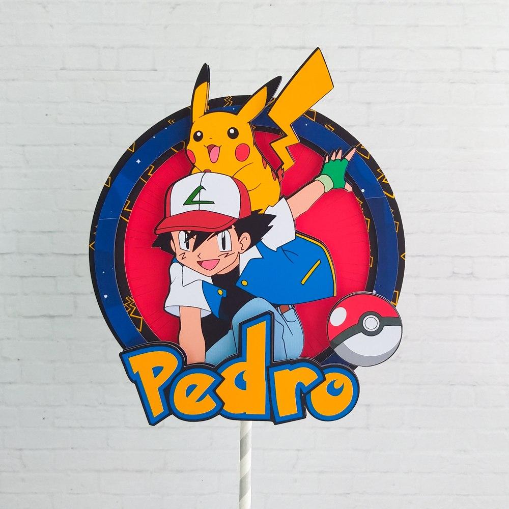 Topo de bolo Pokemon