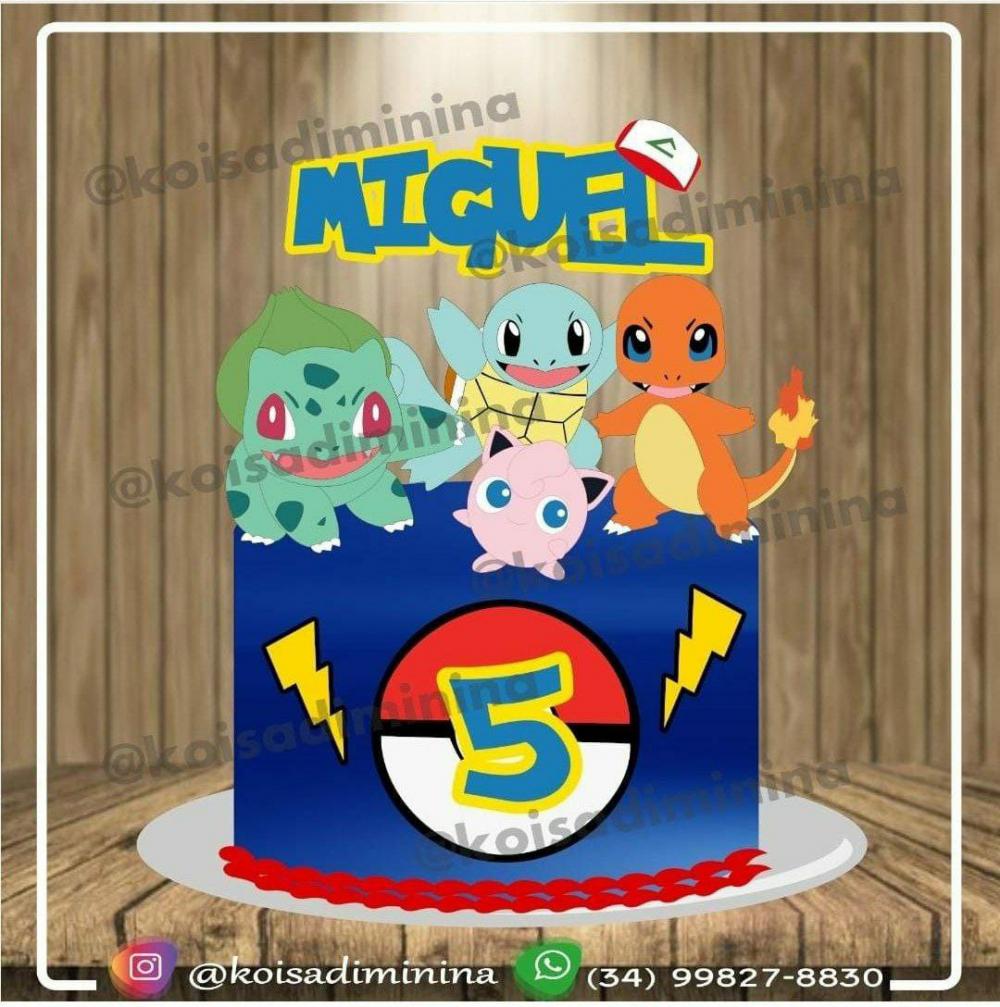 Topo de bolo Pokemon