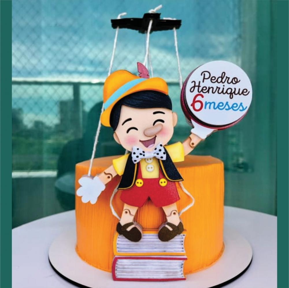 Topo de Bolo Pinóquio