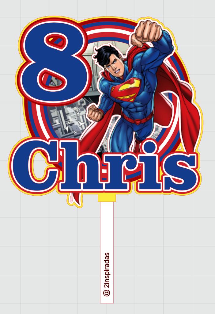 topo de bolo Super Homem