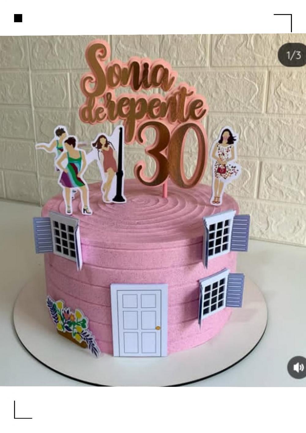 Arquivo de corte topo de bolo de repente 30