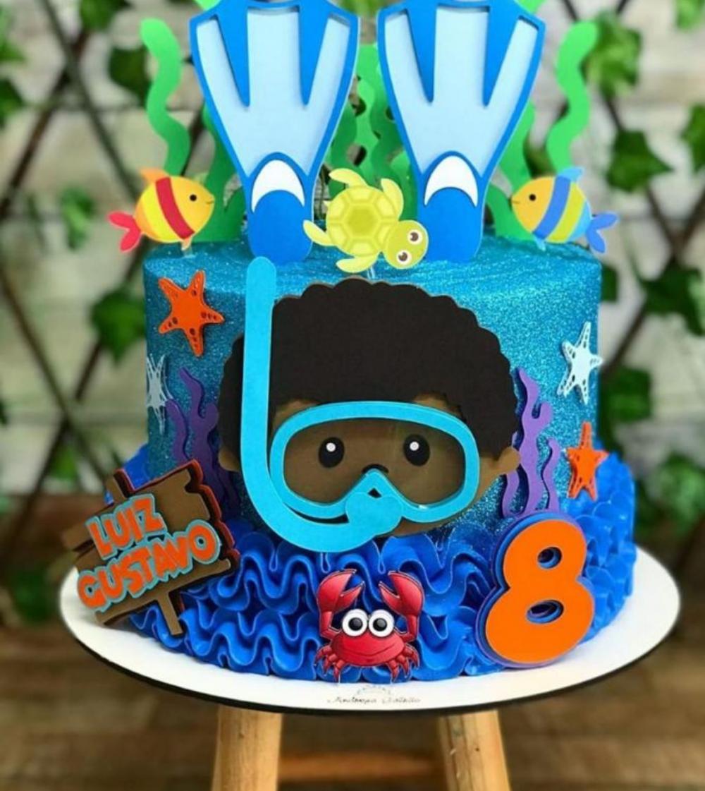 Topo de Bolo Mergulhadora