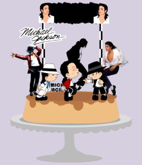 Topo de Bolo Michaels Jackson