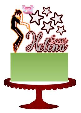 Topo de Bolo Michaels Jackson