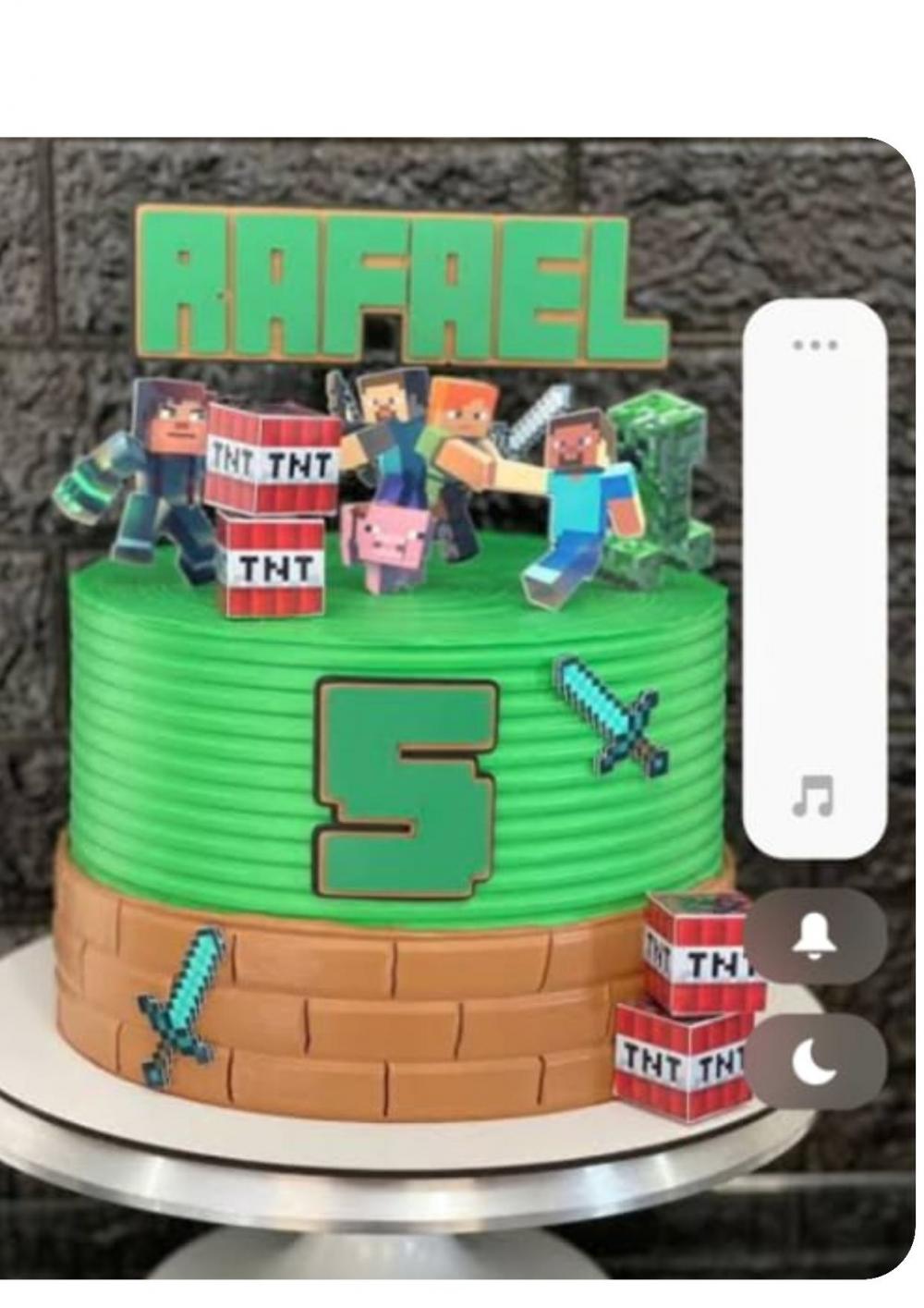 Topo de Bolo Minecraft