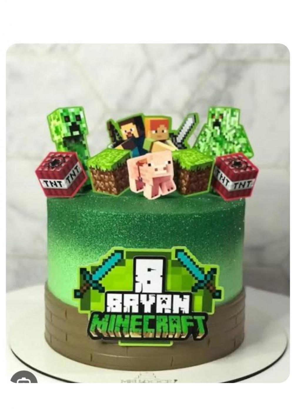 Topo de Bolo Minecraft
