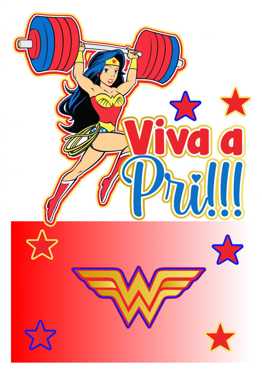 Topo de Bolo Mulher Maravilha