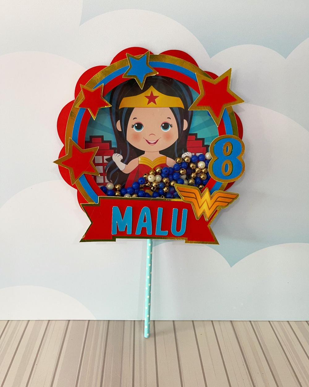 Topo de Bolo Mulher Maravilha