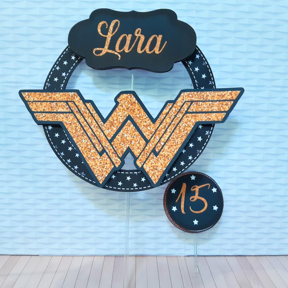 Topo de Bolo Mulher Maravilha