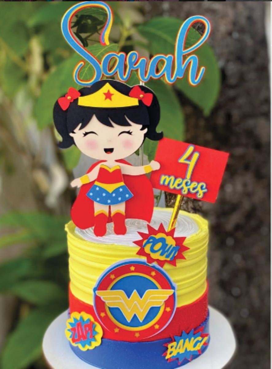 Topo de Bolo Mulher Maravilha