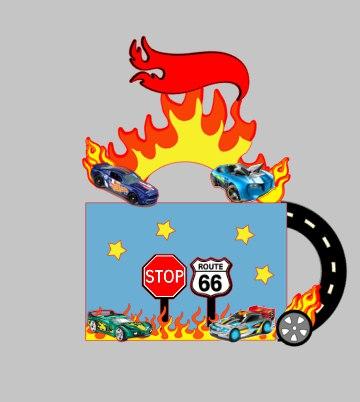 Topo de bolo Hotwheels