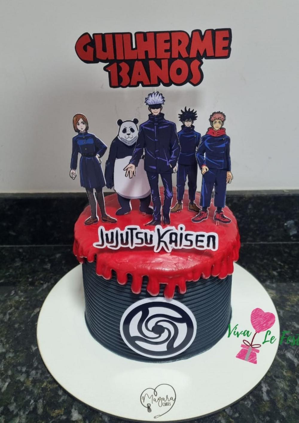 Topo de Bolo Jujutsu Kaizen