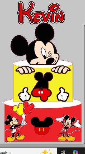 Arquivo de corte topo de bolo Mickey