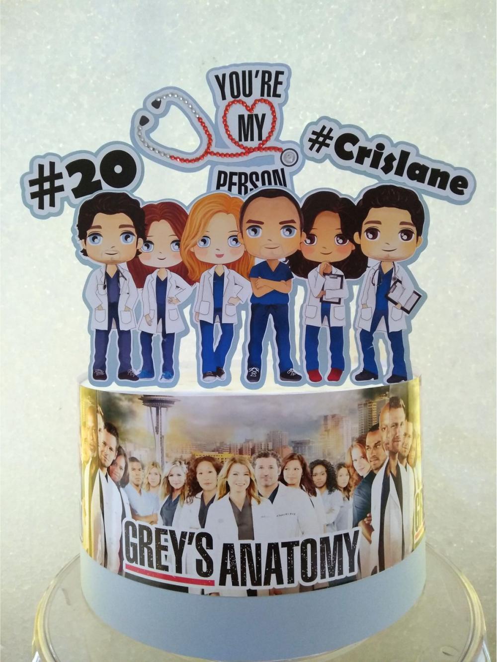 Topo de Bolo Greys Anatomy