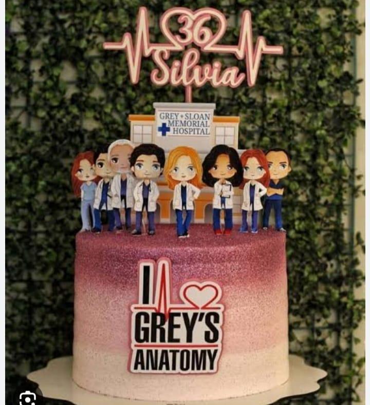 Topo de Bolo Greys Anatomy