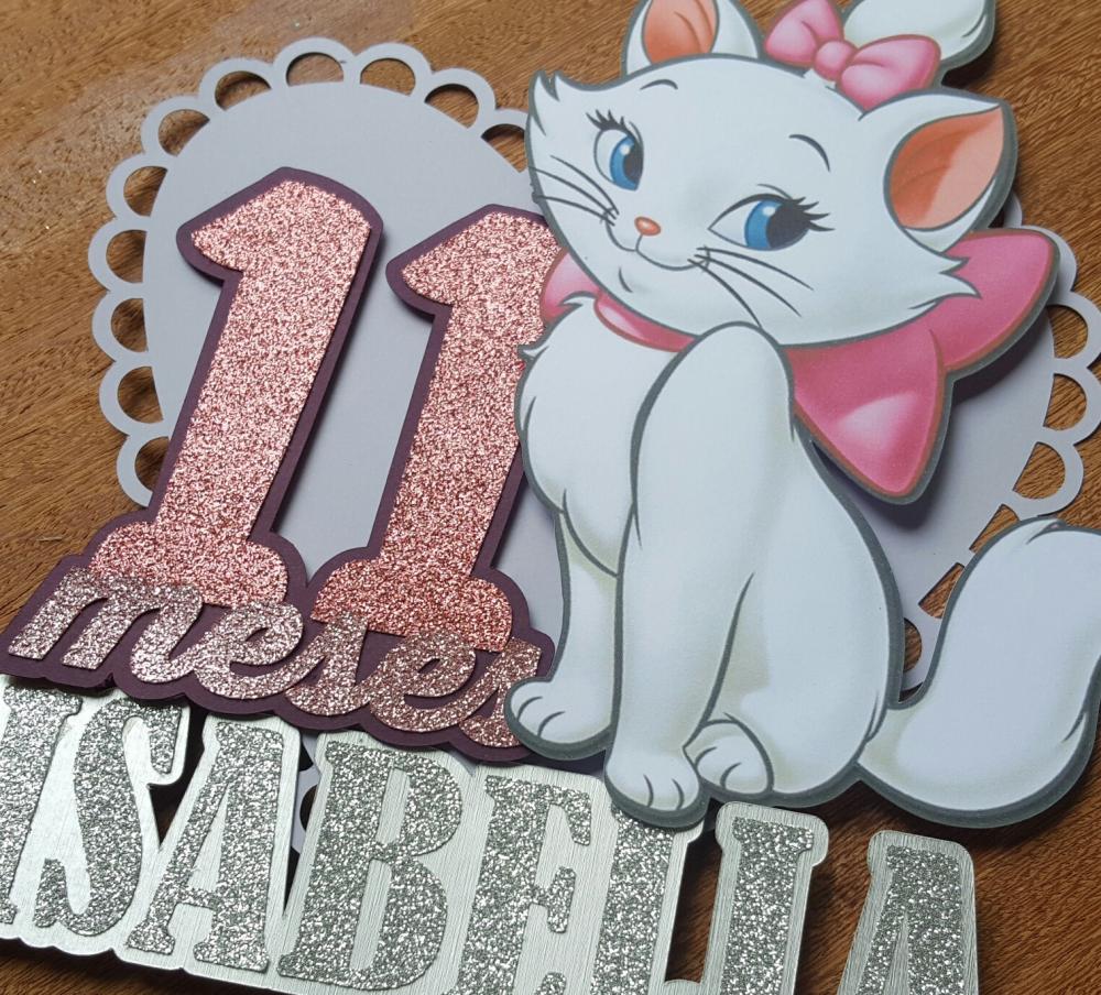 Topo de Bolo Gatinha Marrie