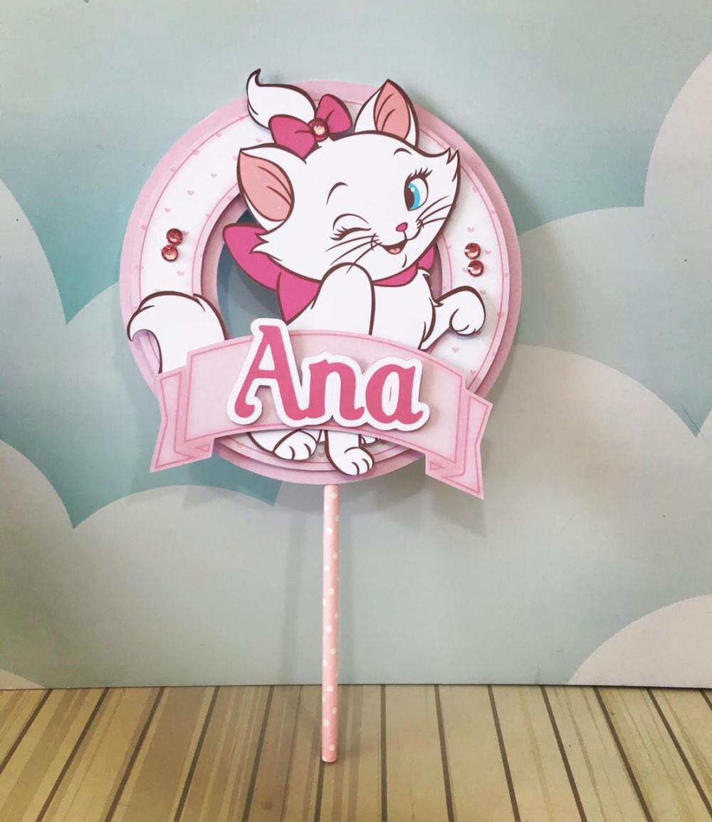 Topo de Bolo Gatinha Marrie