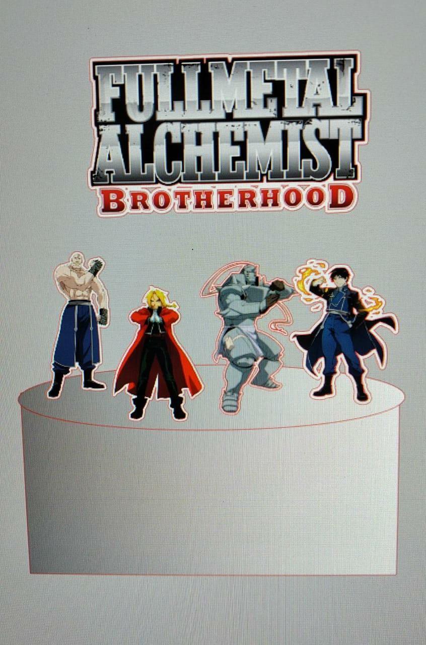 Topo de Bolo de Bolo Full Metal