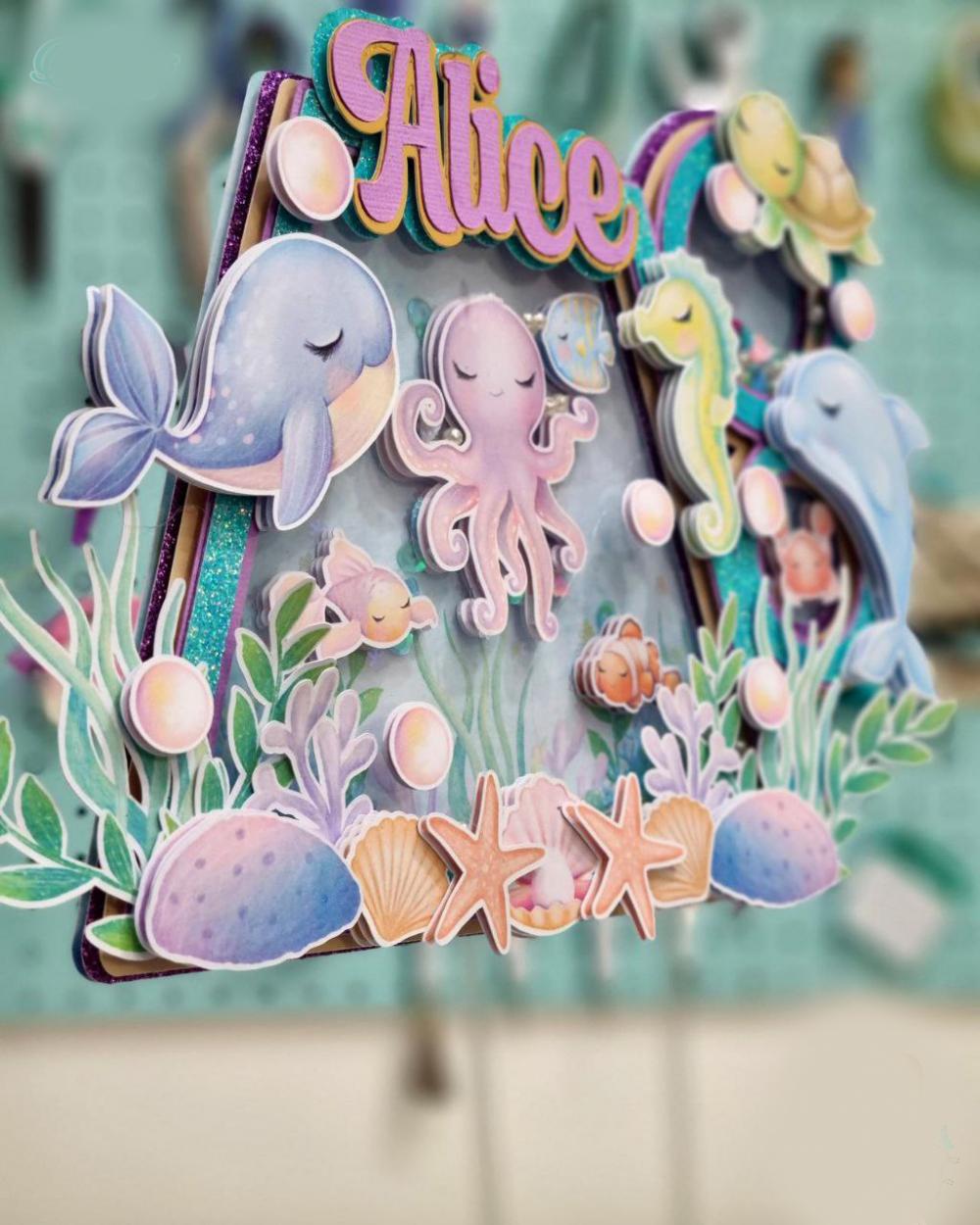 Topo de Bolo Fundo do Mar