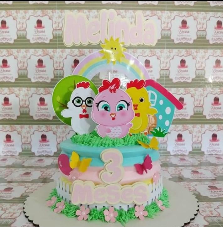Topo de Bolo Galinha Baby