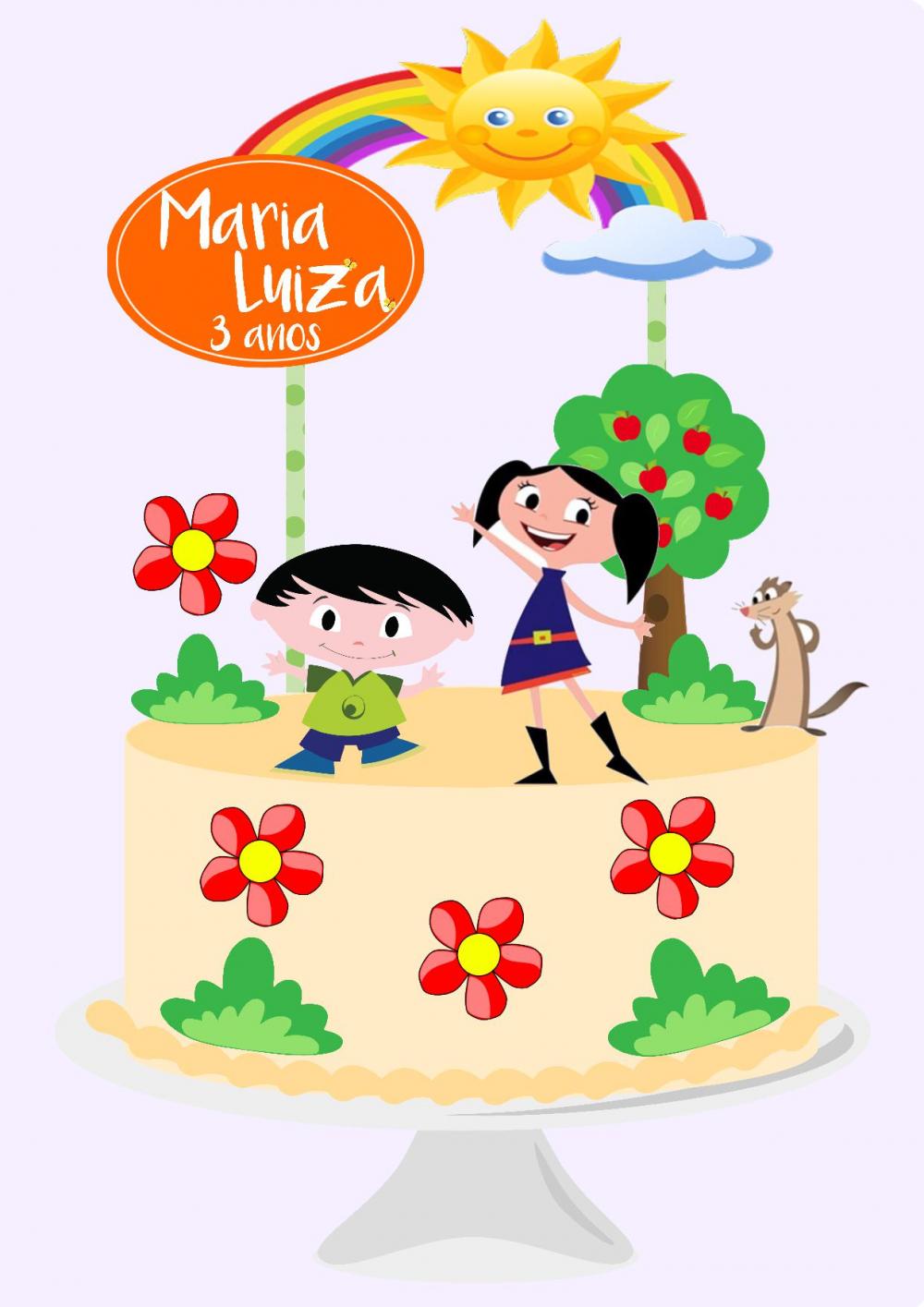 Topo de Bolo Show da Luna