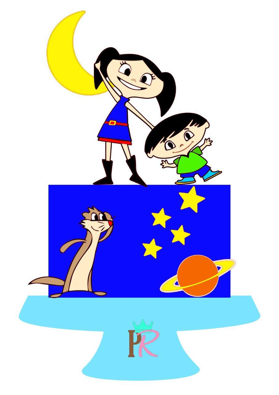 Topo de Bolo Show da Luna