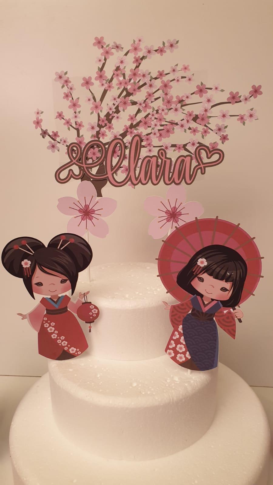 Topo de Bolo Kokeshi