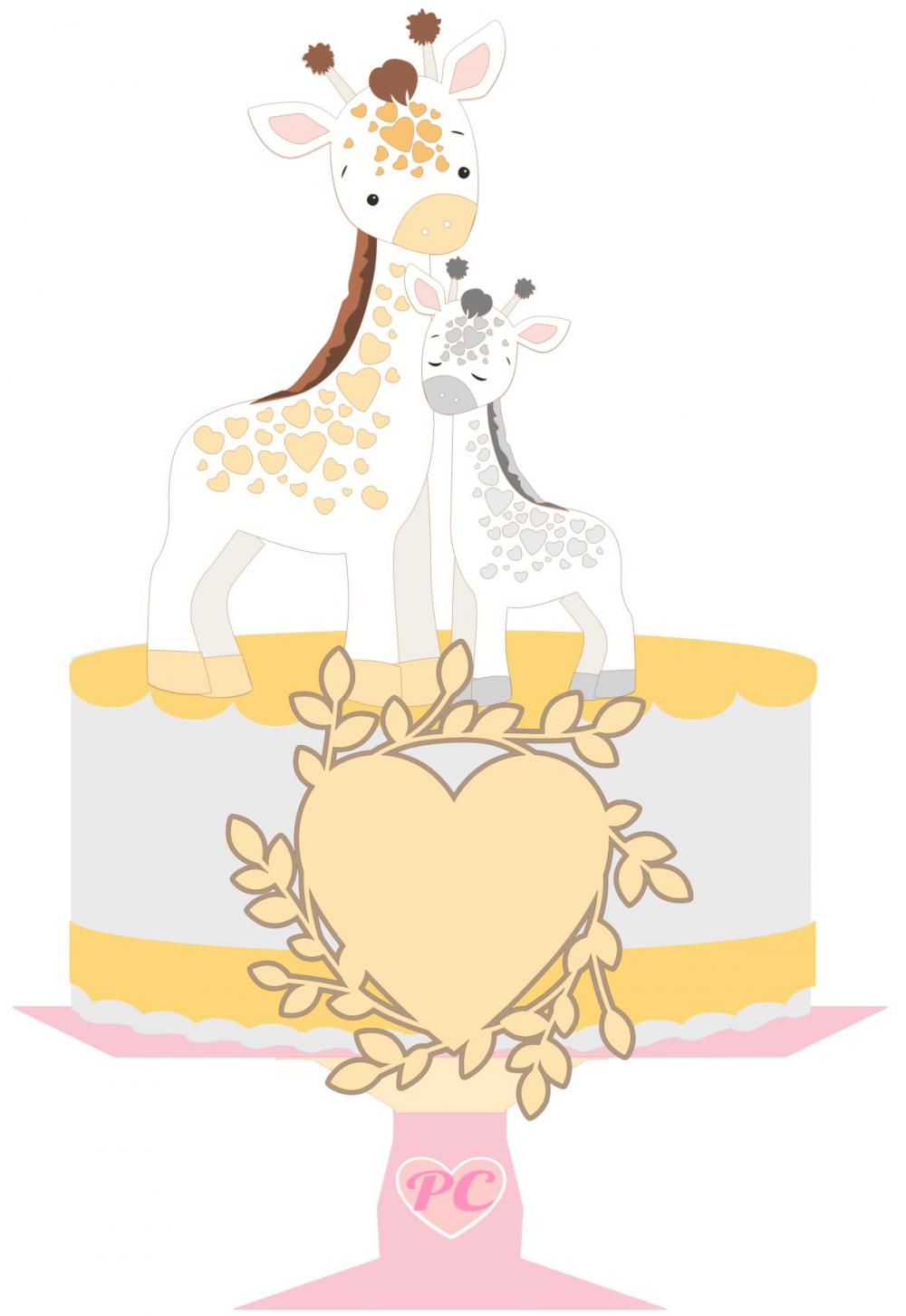 Topo de Bolo Girafinha