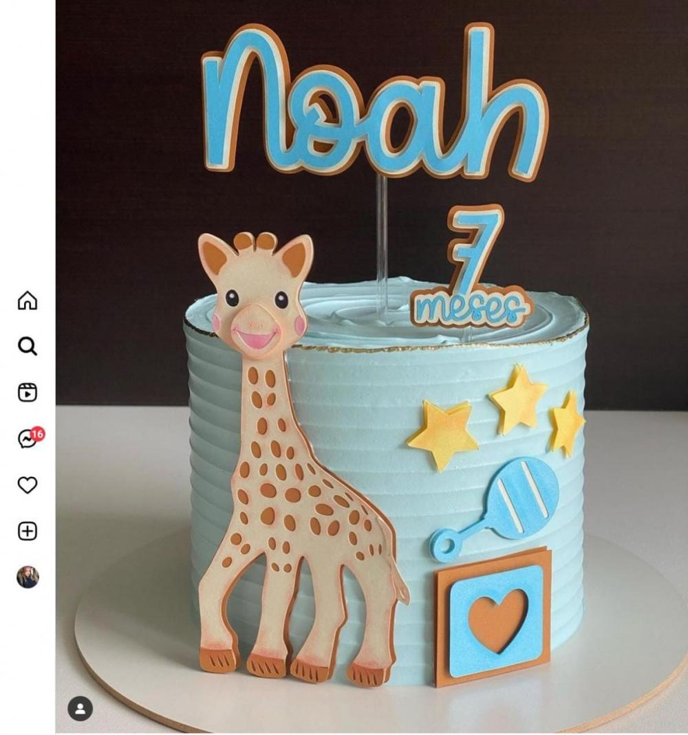 Topo de Bolo Girafinha