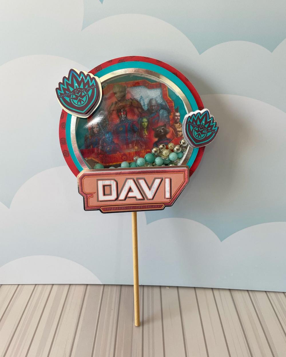 Topo de Bolo Guardião das Galáxias